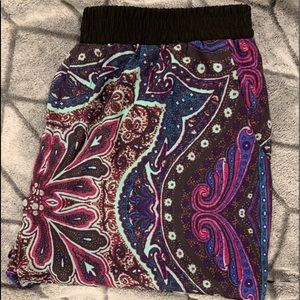 Silk paisley pants